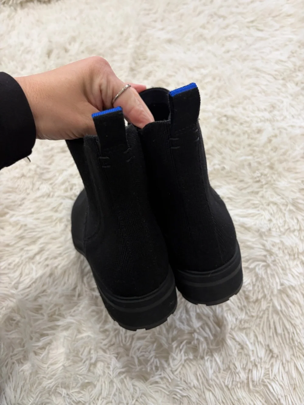 Rothy's The Lug Boot - Size 12 - onyx/black